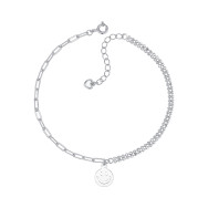 Срібний браслет Смайлик (SL00207-B/12)