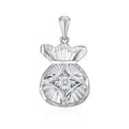 Срібна підвіска з фіанітом (SP00421-P/12/1)
