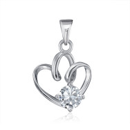 Срібна підвіска з фіанітом (SP01010-P/12/1)
