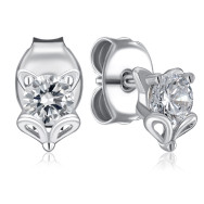 Срібні сережки-пусети з фіанітами (SE00821-E/12/1)