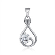 Срібна підвіска з фіанітом (SP00882-P/12/1)