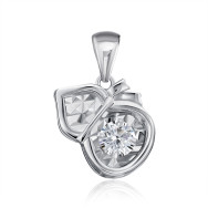Срібна підвіска з фіанітом (SP00428-P/12/1)