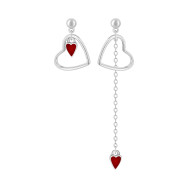 Срібні сережки-підвіски з емаллю (EA62265)