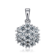 Срібна підвіска з фіанітами (F-118-P/12/1)