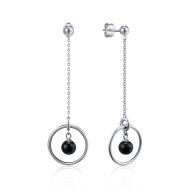 Срібні сережки-підвіски GE02243A-E/12/4590