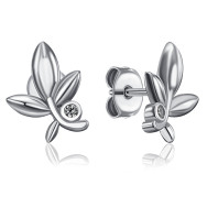 Срібні сережки-пусети з фіанітом (GE02373A-E/12/1)