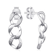 Срібні пусети з фіанітами JB02299-1-E/12/1