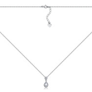 Срібне кольє з фіанітами  JC02323-K/12/1