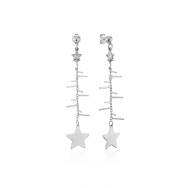 Срібні сережки-підвіски Зірочки з фіанітами KCV65_OR-E/12/3631