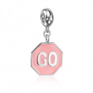 Срібна намистина шарм з емаллю. Артикул OP00453C-P/12/1820