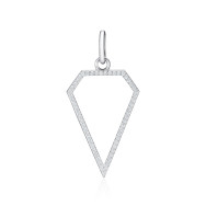Срібна підвіска з фіанітами (OP03027A-P/12/1)