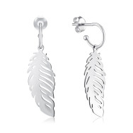 Срібні сережки-підвіски Пір'я ORT_9068-E/12