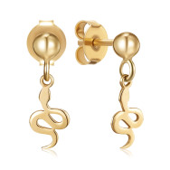 Срібні сережки-підвіски Змія ORT_9072-E/20