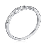 Срібна каблучка з фіанітами PA02835-R/12/1