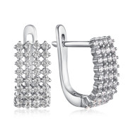 Срібні сережки з фіанітами PB05410-E/12/1