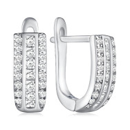 Срібні сережки з фіанітами PB05676-E/12/1