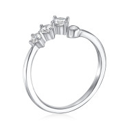 Срібна каблучка  з фіанітами PDR10261-R/12/1