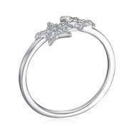 Срібна каблучка Зірочки з фіанітами PDR10397-R/12/1