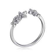 Срібна каблучка Квіти з фіанітами PDR10400-R/12/1