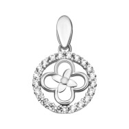 Срібна підвіска з фіанітами (PE40437)