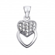 Срібна підвіска Серце (PP2447)