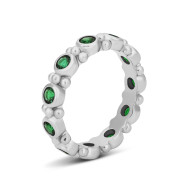 Срібна каблучка з фіанітами (R38190)