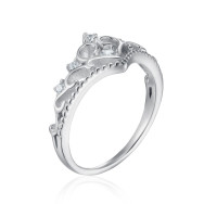Срібна каблучка з фіанітами RI37682-R/12/1