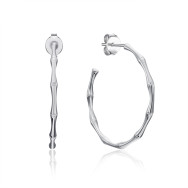 Срібні сережки-конго (SE00586-E/12)