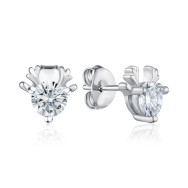 Срібні пусети з фіанітами SE00801-E/12/1