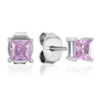 Срібні сережки-пусети з фіанітом (SE00907-E/12/1504)