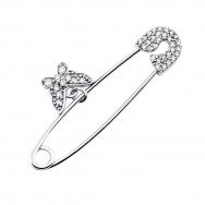 Срібна булавка Метелик (7178р-CZ) 