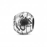 Срібна намистина шарм Глобус (84634*)