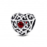 Срібна намистина шарм Серце (84717рб*) 