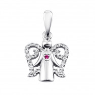 Срібна підвіска Янгол з фіанітами (84645рб)