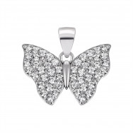 Срібна підвіска Метелик з фіанітами (7P18597)