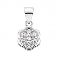 Срібна підвіска Квітка з фіанітами (1PE66496)