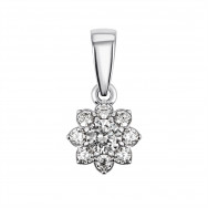 Срібна підвіска Квітка з фіанітами (930057б)