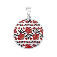 Срібна підвіска «Троянда» (35050/12/1/355)