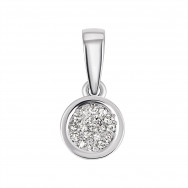 Срібна підвіска з діамантами (3939р-BR)