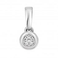 Срібна підвіска з діамантами (3940р-BR)