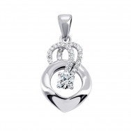 Срібна підвіска з фіанітами (1PE40525)