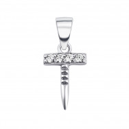 Срібна підвіска з фіанітами (1PE67493)