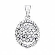 Срібна підвіска з фіанітами (1SE61088-P)