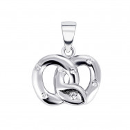 Срібна підвіска з фіанітами (2P12843)