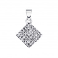 Срібна підвіска з фіанітами (2P17408)