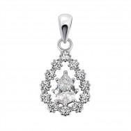 Срібна підвіска з фіанітами (2P18938)