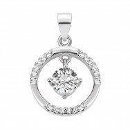 Срібна підвіска з фіанітами (2P19697)