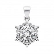Срібна підвіска з фіанітами (2P19848)
