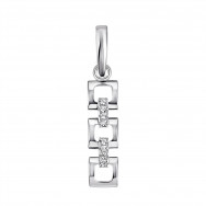 Срібна підвіска з фіанітами (89019б)