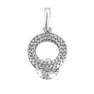 Срібна підвіска з фіанітами (89032б)